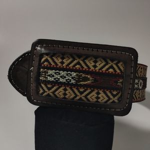 Coralillo Embroidered Men's belt Waist Size 36